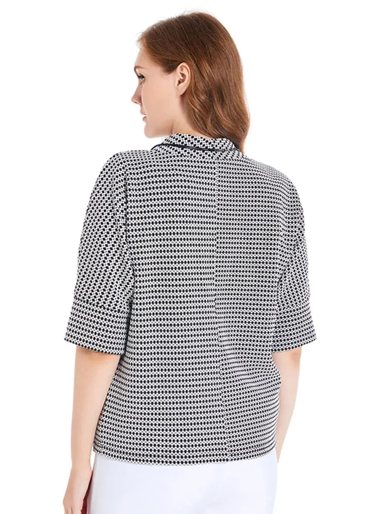 Womens plus size woven round neck shirt belongs to the category of womens clothing Good Vibrations