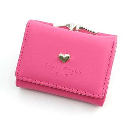 New Mini Short Women Wallets High Quality Coin Pocket Luxury Female Purses Card Holder Photo Holder Cute Wallet For Girls Good Vibrations