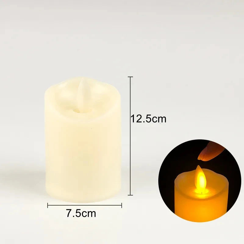 Flameless Flickering Electronic Candles Led Candles Battery Operated Home Decor Accessories for Birthday Hotel Wedding Candle Good Vibrations