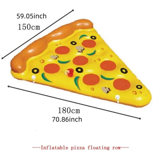 Inflatable pizza float, summer adult water recliner float, colorful entertainment float bed, pool mounted swimming float  i Good Vibrations