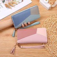 Fashion Zipper Wallets Womens Long Purses Handbags Coin Purse Cards Holder PU Leather Billfold Wallet Good Vibrations