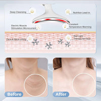 Facial Massager EMS Facial Microcurrent Neck Face Lifting Massager Red Light Therapy Anti-aging Massager Skin Tightening Device Good Vibrations