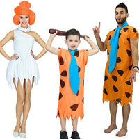 Wilma Flintstone Adult Costume  Men's The Flintstone's Barney Rubble Women's Costume Party Supplie Caveman Costume Good Vibrations