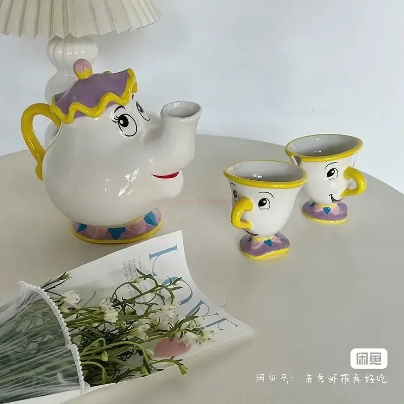 Disney Teapot Cute Cartoon Beauty And The Beast Coffee Pots Mug Mrs Potts Chip Cup Tea Cup Pots One Tea Sets Droshipping Good Vibrations Adult Super Store