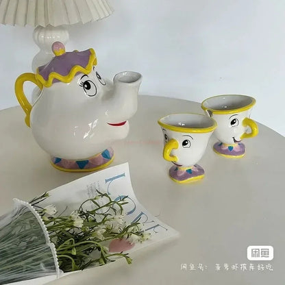 Disney Teapot Cute Cartoon Beauty And The Beast Coffee Pots Mug Mrs Potts Chip Cup Tea Cup Pots One Tea Sets Droshipping Good Vibrations Adult Super Store