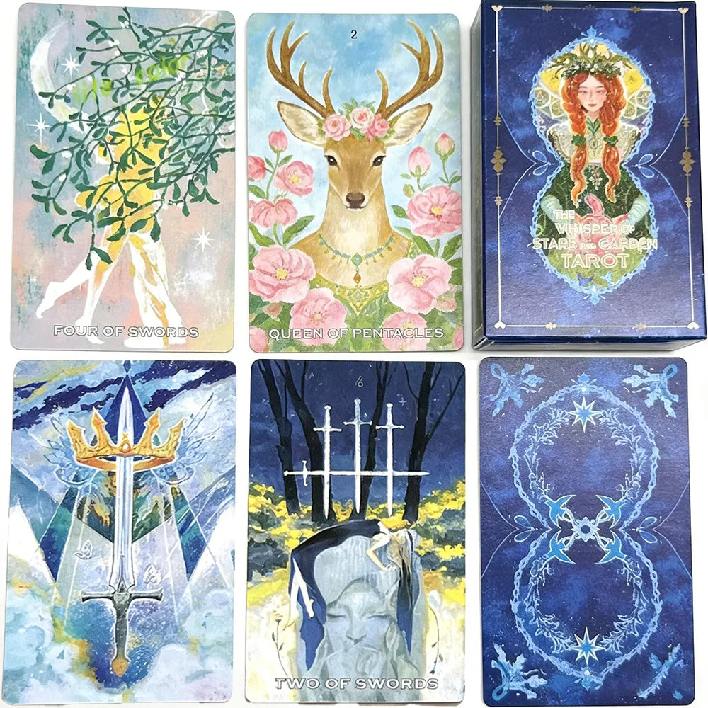 1 Box of Starry Whispers & Garden Tarot (10.3×6 cm), Featuring Exquisite Natural Illustrations, Professional Divination Card Gam Good Vibrations