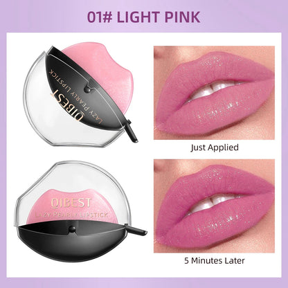 Lip-shaped lipstick seal Sip into makeup lazy blush lipstick Matte makeup effect Moisturizing lip gloss Waterproof non-stick cup Good Vibrations