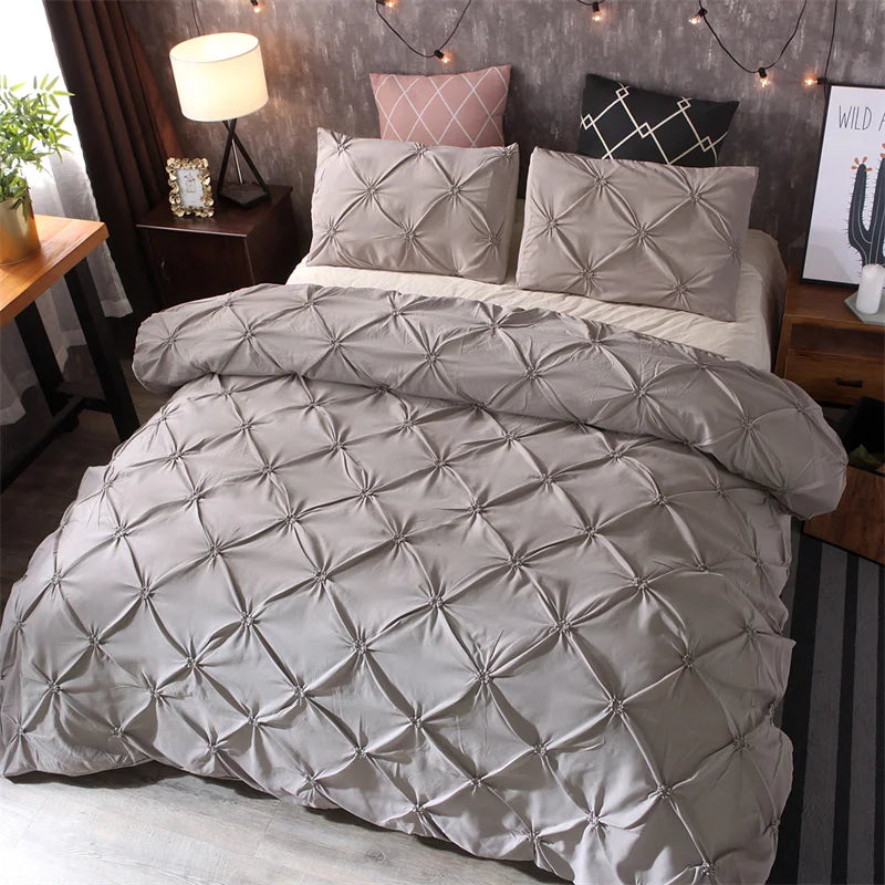 Queen Comfort Set 3Pieces, Gray Bed in a Bag Comforter Set for Bedroom, Beddding Sets without Comforter, Duvet cover&Pillowcases Good Vibrations