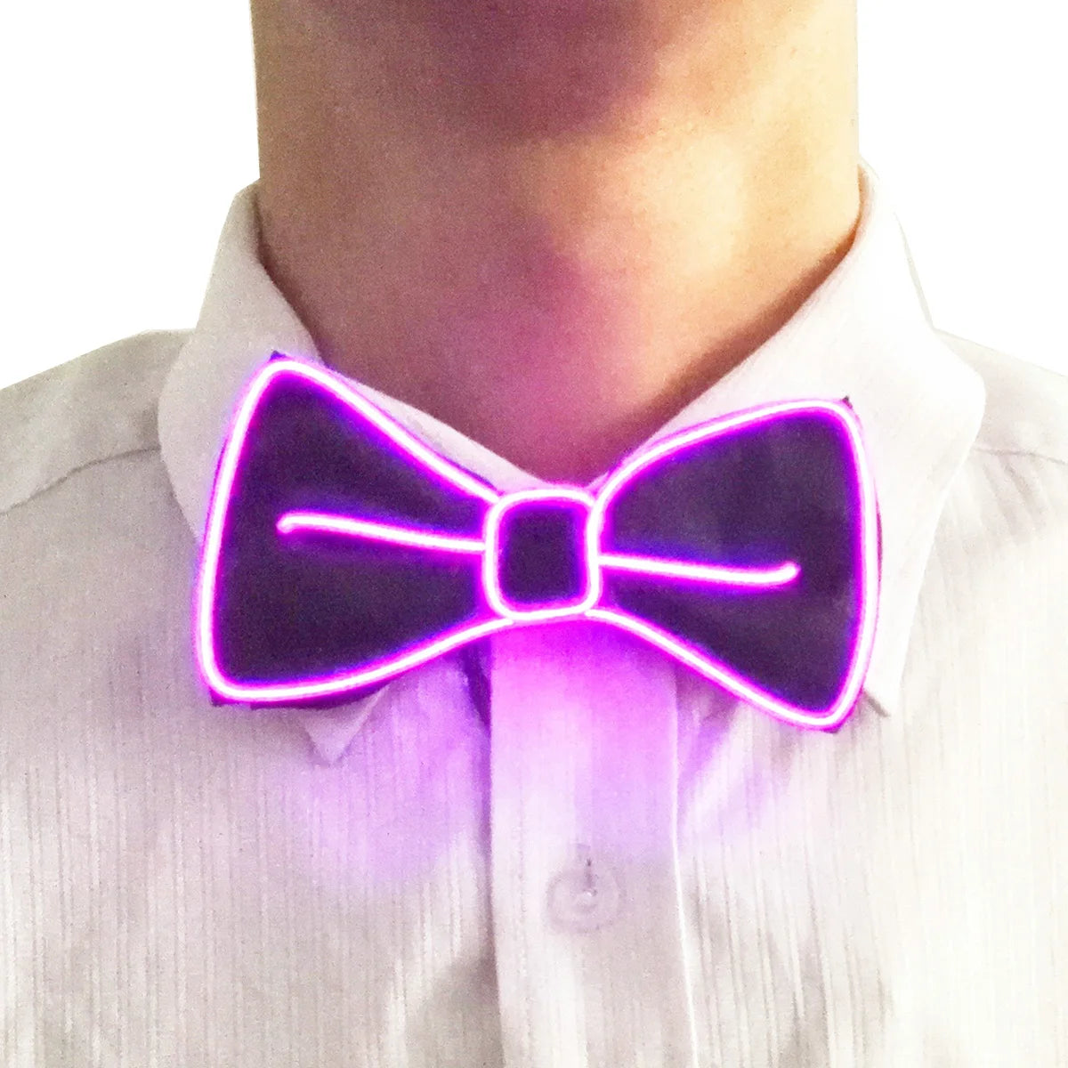 Flashing Neon Light LED Tie Halloween Christmas Dance Supplies Wedding Performance Decoration Luminous EL Wire Necktie Good Vibrations