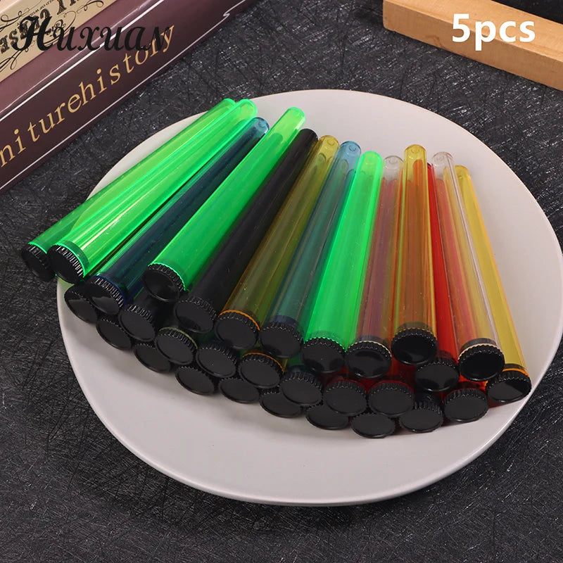5pcs Airtight Storage Containers Smell Proof Holders With Metal Rolling Tray Tobacco Smoking Accessories Good Vibrations