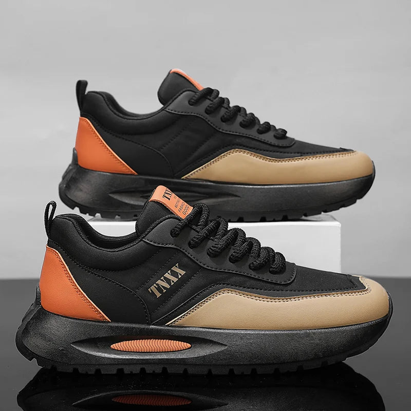 New Casual Sneakers Breathable Male Sneaker Round Toe Platform Outdoor Non-slip Comfortable Fashion Shoe Trend Shoes for Men Good Vibrations