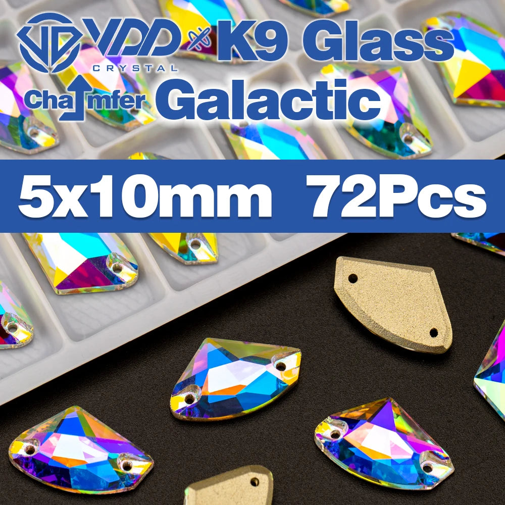 VDD Chamfer AAAAA Top Quality K9 Glass Sew On Rhinestones Sewing Crystal AB Flatback Stone For Clothes Accessories Wedding Dress Good Vibrations
