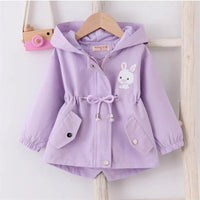 Girls Windbreaker Jacket Autumn Long Sleeve Fashion Lace Trench Coats Children Solid Outerwear Girl Toddler Costume For 1-7Years Good Vibrations