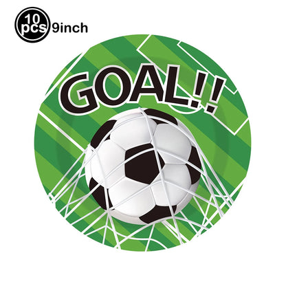 Soccer Party Disposable Tableware Paper Plates Cups Napkins Tablecloth Soccer Birthday Party Decoration Good Vibrations