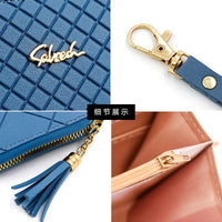 Zipper Money Coin Purse Women Card Holder Long PU Leather Clutch Wallet Large Capacity Lady Wristlet Phone HandBags Money Pocket Good Vibrations
