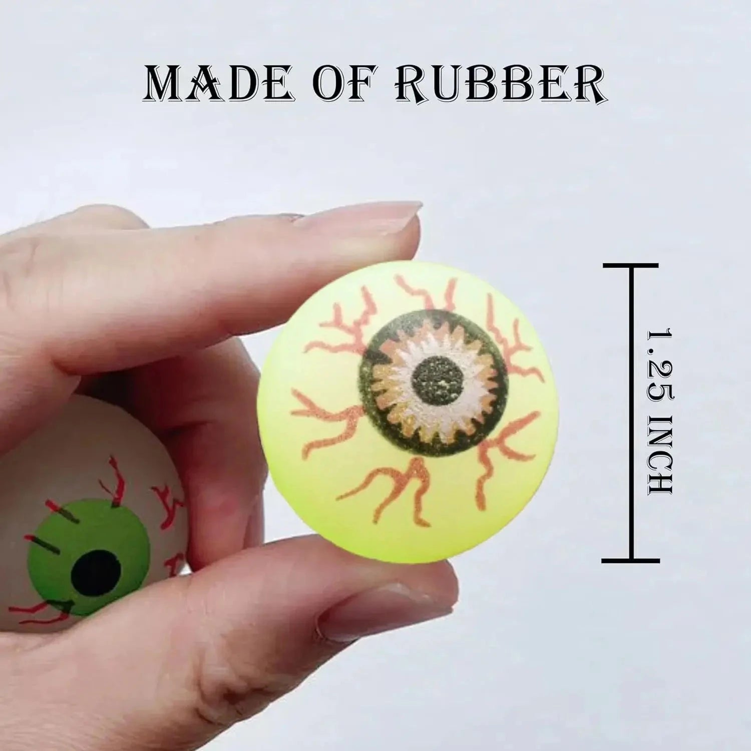 5/10/20pcs Glow in The Dark Eyeball 32MM Bouncy Ball Halloween Supplies Toys Horror Luminous Scary Ball Kids Toys Gift Good Vibrations