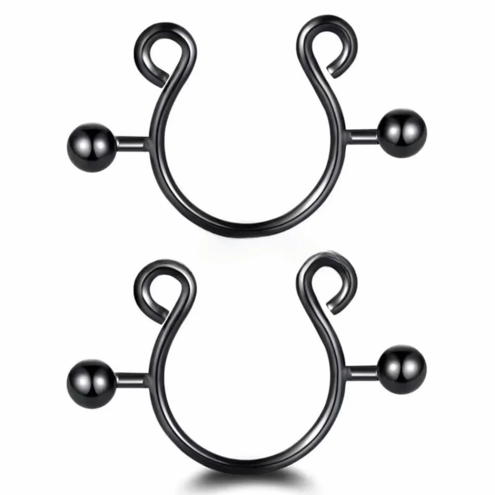 2pcs/set Steel Nipple Clip Rings Round Screw Faux Nipple Faux Nipple Shield Fashion Accessory Clip Design Good Vibrations