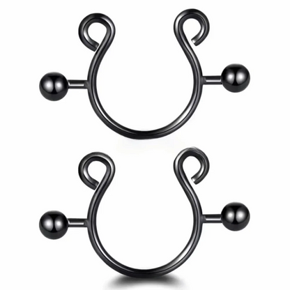 2pcs/set Steel Nipple Clip Rings Round Screw Faux Nipple Faux Nipple Shield Fashion Accessory Clip Design Good Vibrations