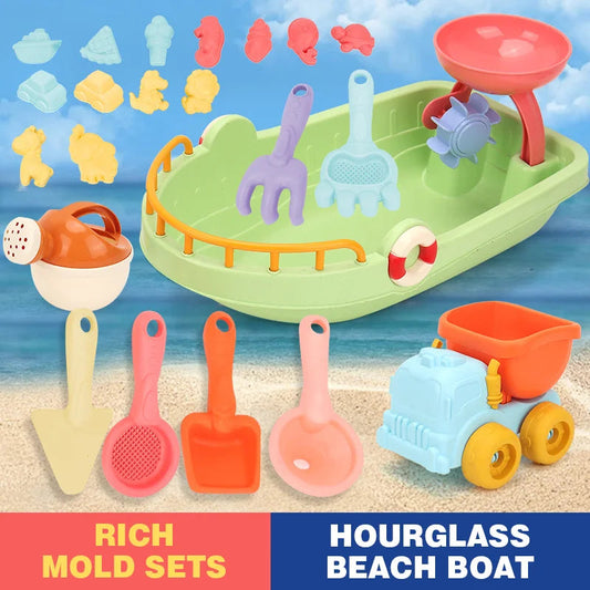 Kid Trolley Beach Play Toy Sandbox Shovel Animal Molds Beach Accessories Dig Sand Toy Outdoor Seaside Water Game Kid Fun Gift Good Vibrations