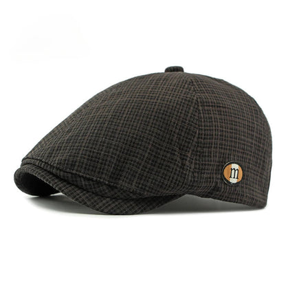 2025 New Hats for Men and Women Wearing British Retro Beret Hat Fashion Casual Berets Caps for Women Solid Color Adjustable Cap Good Vibrations