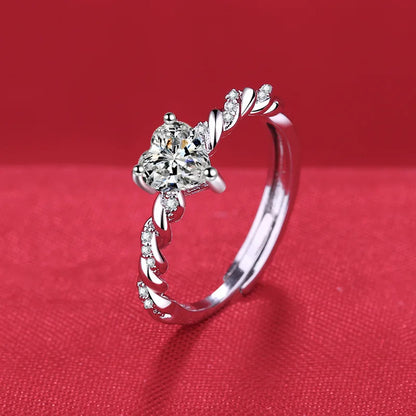 925 Sterling Silver Ring Hot AAA Zircon adjustable Size Engagement Rings For Women Wedding Ring Party Fashion Nice Jewelry Gift Good Vibrations