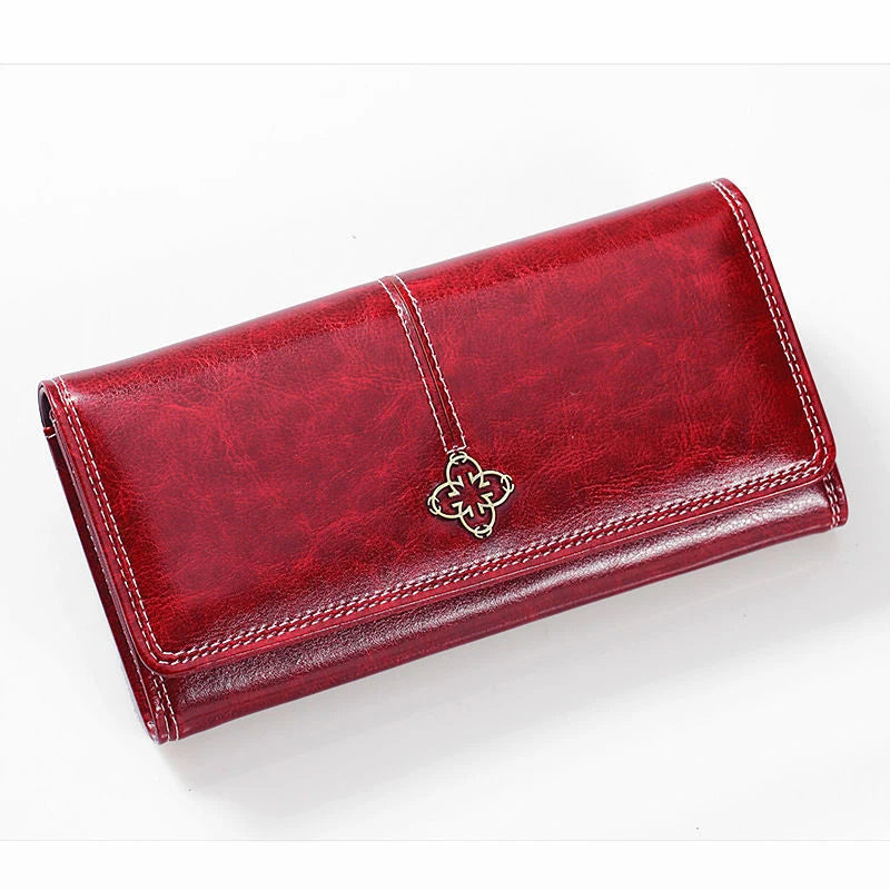 Women's Leather Wallet	Woman Luxury Long Wallets Fashion Women Purses Money Bags 2022 Handbags Womens Purse Cards Holder Good Vibrations