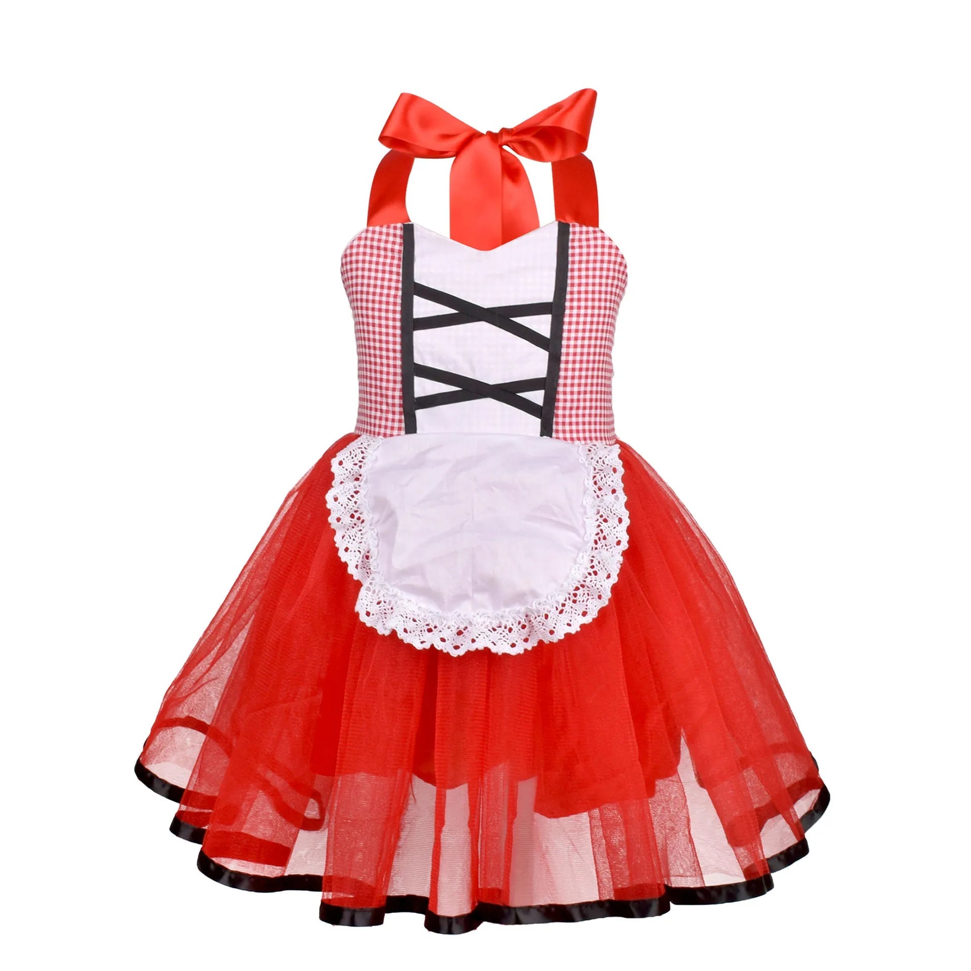 Cute Toddler Little Red Riding Hood Costume with Cape Halloween Princess Dress Up Outfit Toddler Girl Clothes Good Vibrations