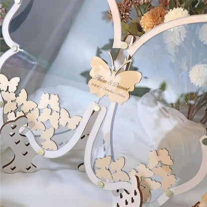 Wooden Wedding Guest Book Wooden Wedding Decorations For Ceremony Elegant Guestbook Keepsakes For Birthday Graduation Good Vibrations