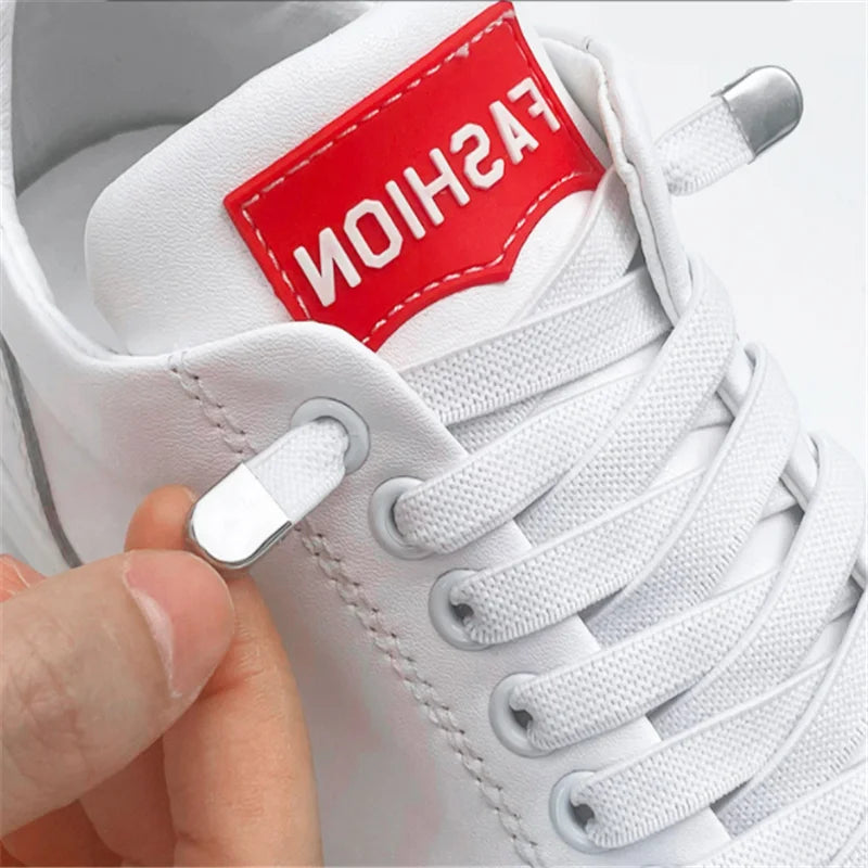 No tie Shoe laces Elastic laces Sneakers Flat Shoelaces without ties Quick Shoelace for Shoes Kids Adult One Size fits All Shoes Good Vibrations