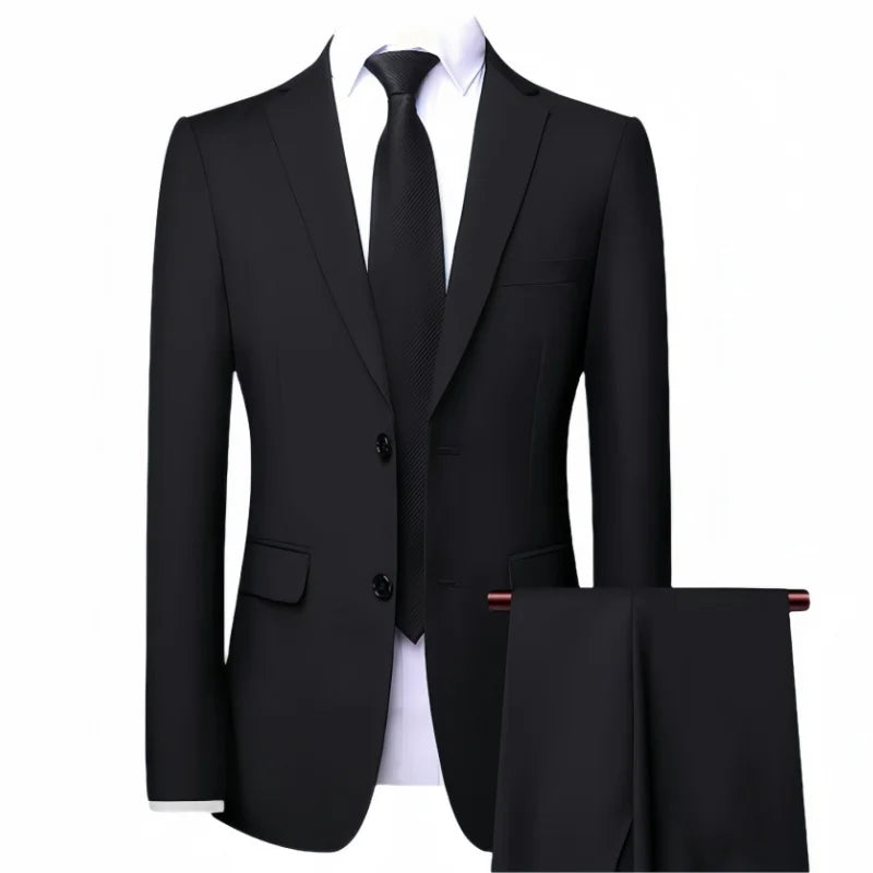 2025 Wedding Groom Suit for Men/Slim Fit 2-Piece(Blazer+pants)Breathable Groom Attire(Free Tie)Best Man, Party, Prom Ropa Hombre Good Vibrations