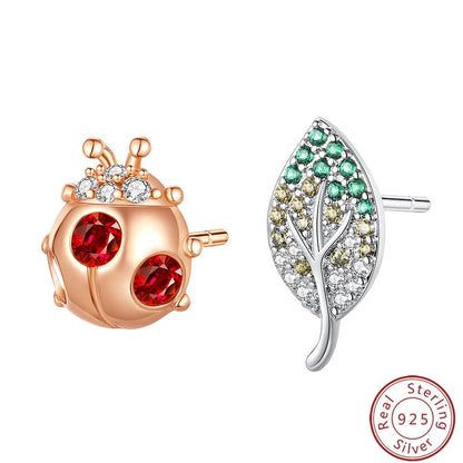 Women's Earrings 925 Sterling Silver Ocean Cute Pet Insect Plant Multi Style Earrings Fit Anniversary Delicate Jewelry Gifts Good Vibrations