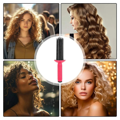 Innovative Comb Round Does Not Hurt Hair ABS Curling Make Up Brush Roller Roll Comb Hairdressing Tool Good Vibrations