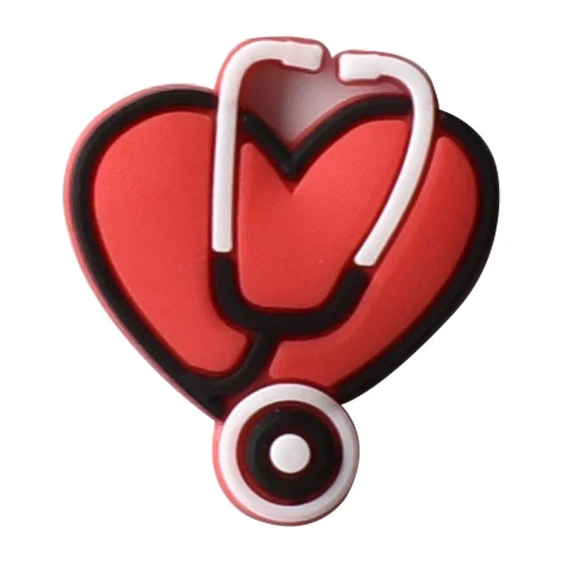 Shoe Charms for Crocs Accessories Organ Medical Care Shoes Charm for Croc Decorations Pins Men Accessory Jeans Woman Clogs Clips Good Vibrations