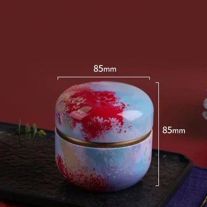 Tea Caddy Tea Box Containers Candle Cans Coffee Candy Snacks Small Tin Mini Portable Storage Boxes Sealed Jars Packaging Teaware Good Vibrations