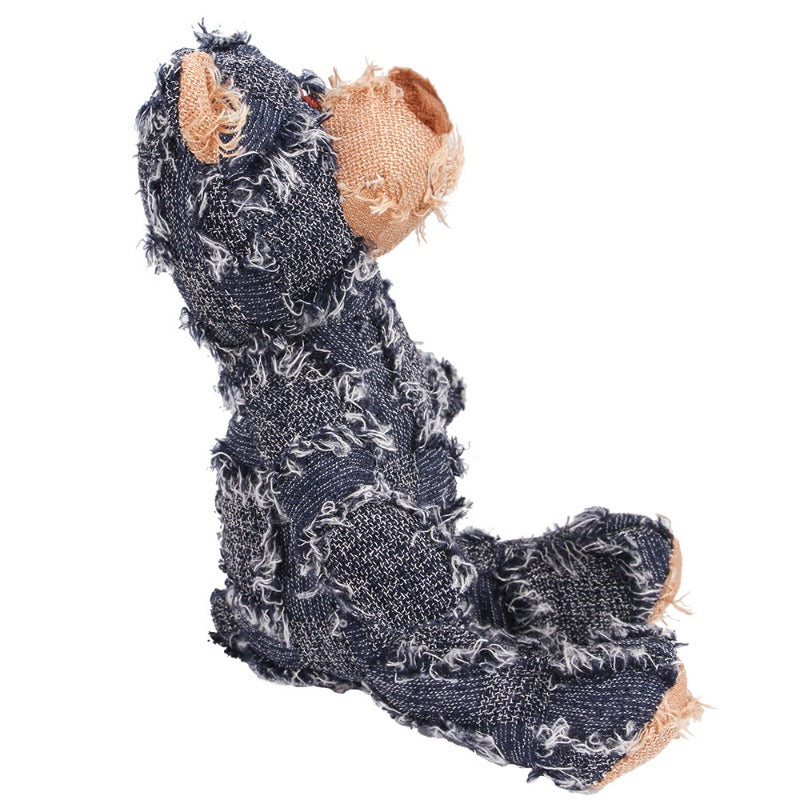 Pet Teddy Bear Soundmaking Toy Plush Interactive Dog Toys Grinding Cleaning Teeth Anti Bite Abreact Plaything Bear Pets Supplies Good Vibrations