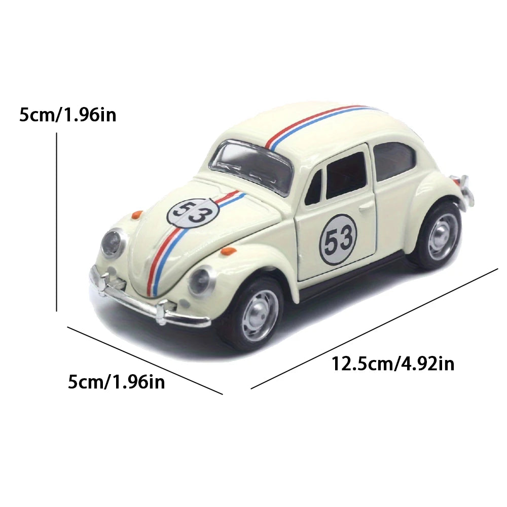 1:32 Vintage Die-Cast Racing Car Toy,High-Quality Metal Alloy, Manual Pull-Back, Suitable for Ages 3+,Collectible Classical Car Good Vibrations