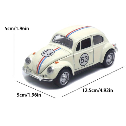 1:32 Vintage Die-Cast Racing Car Toy,High-Quality Metal Alloy, Manual Pull-Back, Suitable for Ages 3+,Collectible Classical Car Good Vibrations