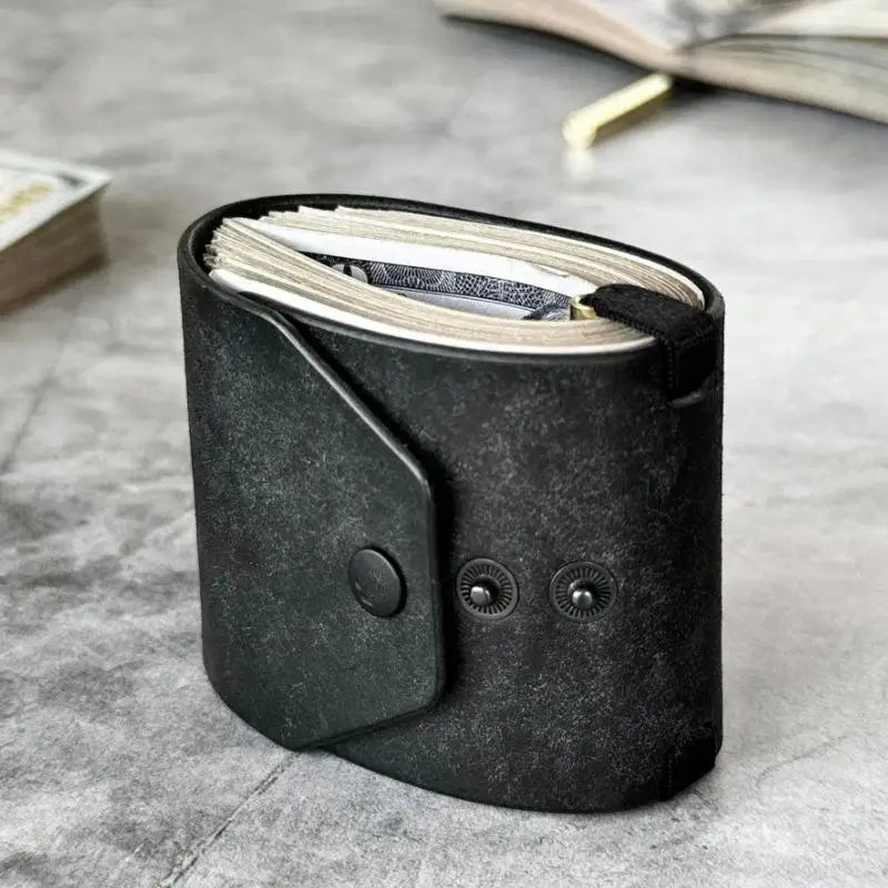 Quick-Access Cash Holder — PU Leather Wallet / Money Wrapper — Organizer Clip, Bill Holder, Storage Pouch, Pocket Wallet Good Vibrations