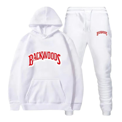 Winter Hoodie Sets Men Fashion Fleece Red Hoodies Black Brand Pants Casual Jogger Suit Tracksuit Sweatshirt Woman Pullover Good Vibrations
