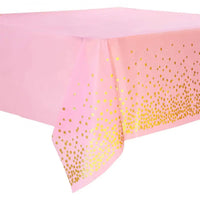 Disposable tablecloth pink blue rose gold gold small dot tablecloth birthday party decoration supplies wedding event layout Good Vibrations