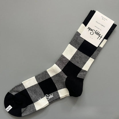 Cotton Happy Socks Men's Classic Crew Sock Shoe Size 10 - 13 Soft Good Vibrations