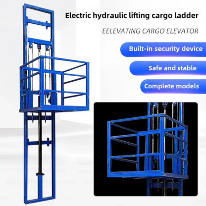 Hydraulic Lift Freight Elevator Small Lift Household Electric Platform Lift Customized Double Track Workshop Lifting Platform Good Vibrations