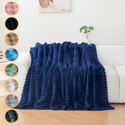 1pc flannel blanket - soft, comfortable, warm nap blanket, Christmas exquisite gift blanket, available in multiple colors Good Vibrations