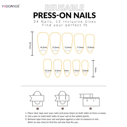 24pcs Cute Cartoon Fake Nail Tips Oil Painting Series Printed Almond Press On Nail Sweet Cool Charming False Nail For Spicy Girl Good Vibrations