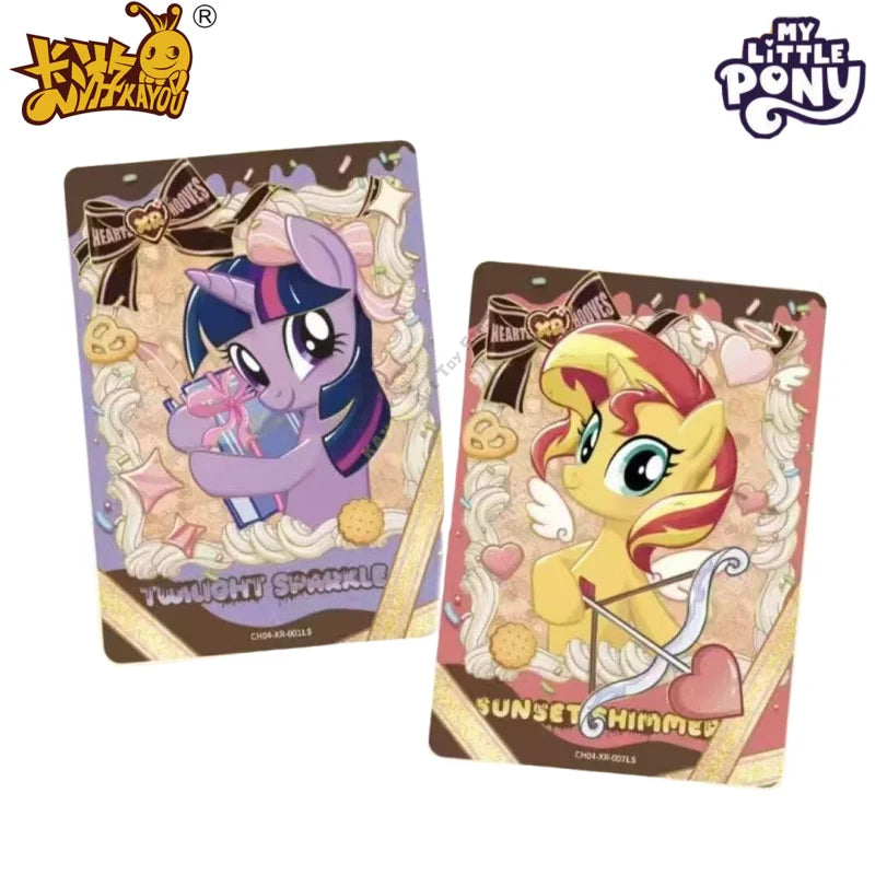 KAYOU Genuine My Little Pony Card Rainbow Series Game Collection Card Cartoon Children Toy Surrounding Girl Gift Original Box Good Vibrations