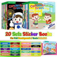 10/20 Volumes of New Sticker Book Focus Potential Development Stickers Children Enlightenment Baby Early Education Book Good Vibrations