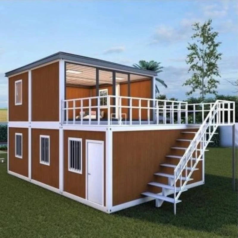 Double Storey Container House Modular House Design 20ft 40ft Custom 2/3/4 Bedrooms for Work Office Warehouse Portable House Good Vibrations