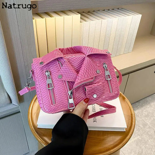 Fashion Jacket Design Crossbody Bag PU Clothes Shape Women Handbag Purse Brand Designer Lady Shoulder Bags Luxury Women's Bag Good Vibrations