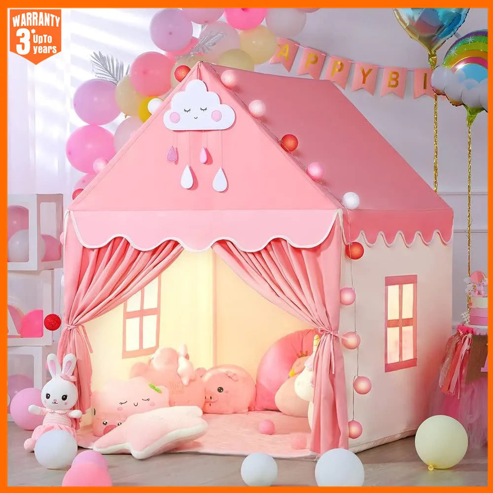 Children's Tent Indoor Outdoor Games Garden Tipi Princess Castle Folding Cubby Toys Tents Enfant Room House Teepee Playhouse Good Vibrations