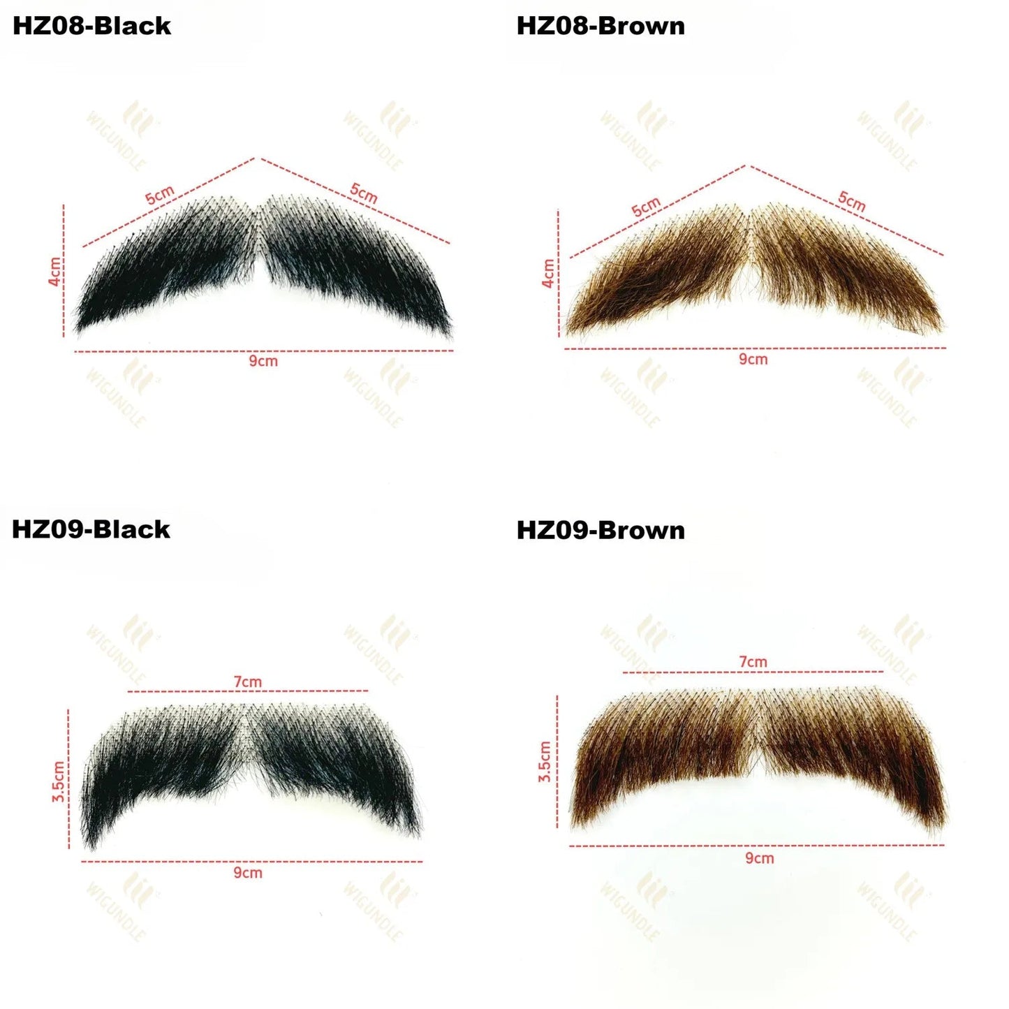 Wigundle Man's Beard Hand Made Real Hair Fake Beard Mustache Fancy Synthetic Invisible for Makeup Fake Hair Cospaly Party Tools Good Vibrations